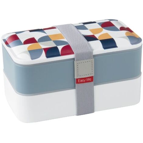 Boîte Repas Easy Life Grise 2 Compartiments Pratiques - Easy Life
