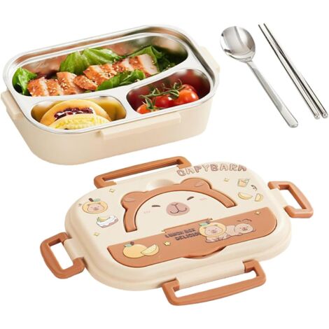 Boîte Repas En Acier Inoxydable - Conteneur De Stockage À 3