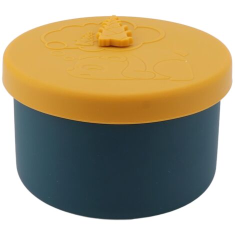 Boîte-repas en silicone étanche, sans odeur, pour étudiants et travailleurs, portable et idéale pour la conservation des aliments, couleur jaune vif.
