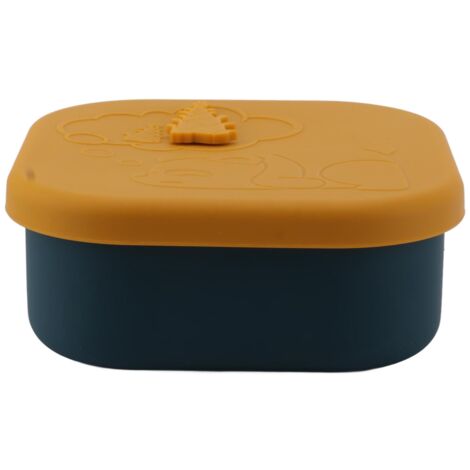 Boîte Repas Hermétique en Silicone, Contenant Alimentaire pour Réfrigérateur, Portable et Anti-odeurs pour Bureau et Extérieur, Jaune
