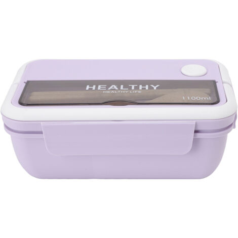 Boîte-repas isotherme 1100ml anti-fuite pour bureau, grand format violet - idéale salade