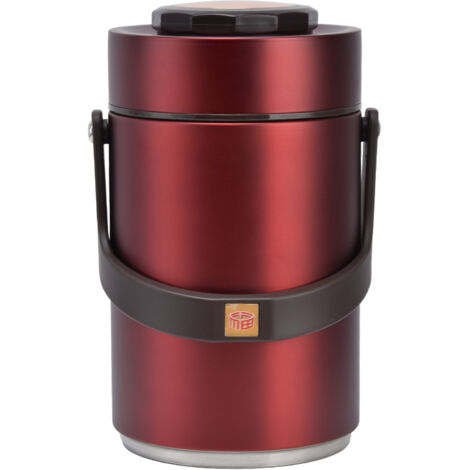 Boîte-repas isotherme 2,3L en acier inoxydable 304, 3 compartiments étanches pour travail et voyage
