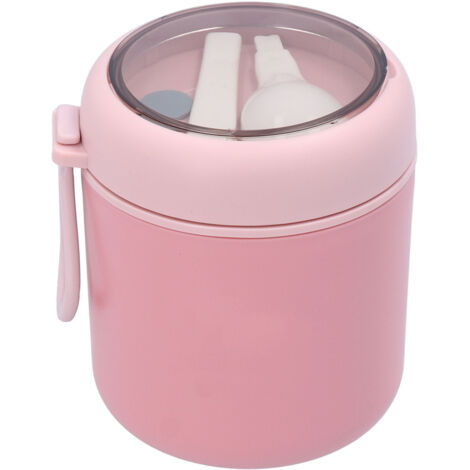 Boîte-repas isotherme 530ml en acier inox avec cuillère et couvercle, gobelet thermos portable pour soupe et repas