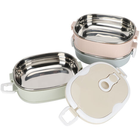 Boîte Repas Isotherme Acier Inox Portable 3 Couches 2700ml pour École Bureau