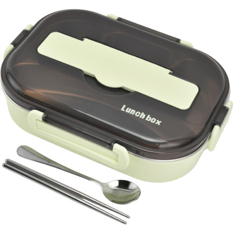 Boîte repas isotherme avec compartiment amovible, légère et transportable, en plastique sans BPA, conservation de la chaleur.