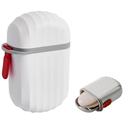 Boite Savon Voyage - Sac à Savon en Sisal - Couvercle Sécurisé - Idéal pour Voyage et Camping