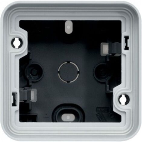 Boîte simple vide associable 2 embouts 1 entrée gris IP55 - Hager