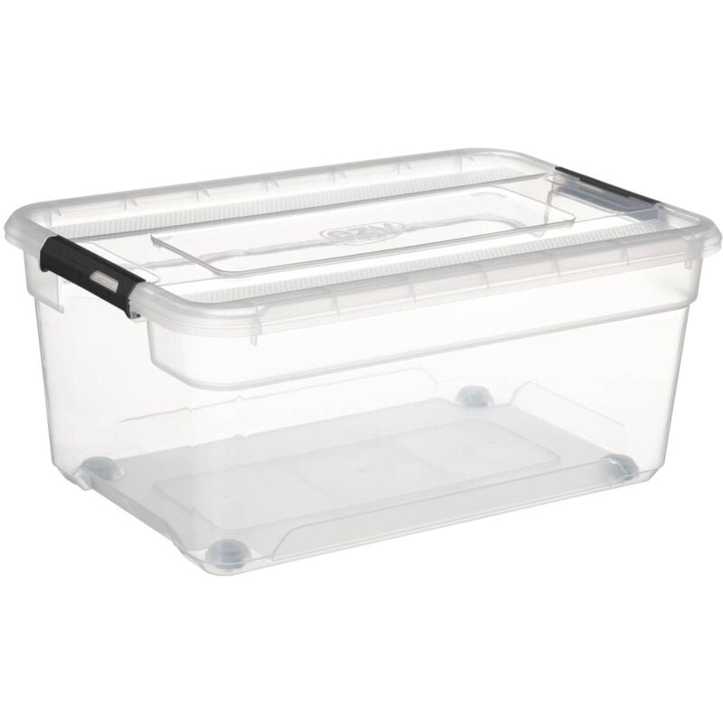5five Simply Smart - Boîte en plastique transparente 40l solutions+ - 5five