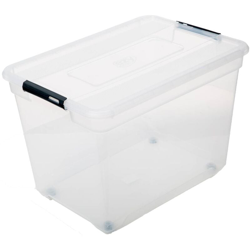 5five Simply Smart - Boîte en plastique transparente 100l solutions+ - 5five