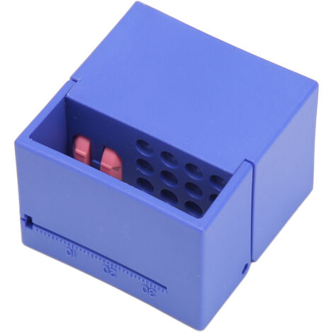 Boîte Stérilisable pour Fichiers Endodontiques, Rangement Autoclavable avec Marqueurs de Mesure Bleus