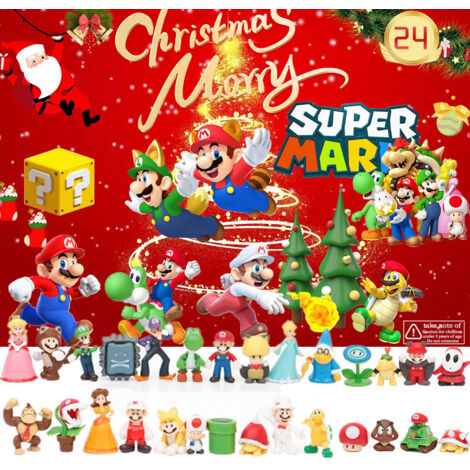 Boîte Surprise de Noël Super Mario – Figurines de Collection, Décoration de Fête, Cadeau Original (433g)