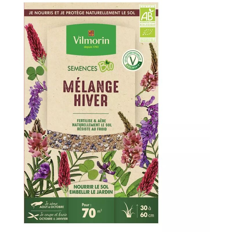 Graines Mélange Hiver Bio , boite de 250 grs