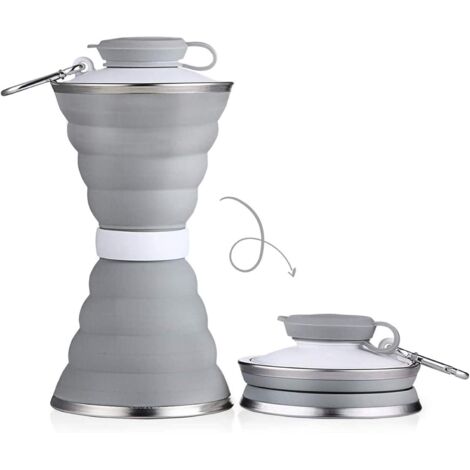 Boîteille d'eau pliable en siliCône (gris)-Fei Yu