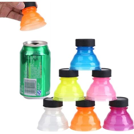 Boîtes, 6 couleurs, couvercles réutilisables, fermetures à clip spécialement conçues pour les canettes de soda