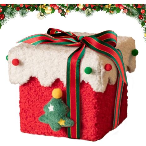 Boîtes à bonbons de Noël, sachets de bonbons pour les fêtes, petites boîtes à friandises, jolies boîtes à bonbons, boîtes cadeaux festives, boîtes à friandises en carton et laine d'agneau pour bonbons
