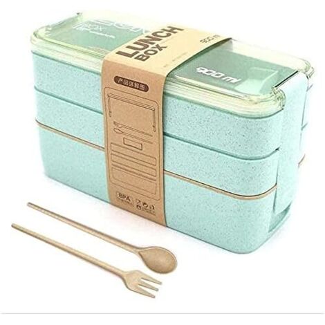Boîtes à lunch réutilisables de style japonais (vert)-Fei Yu