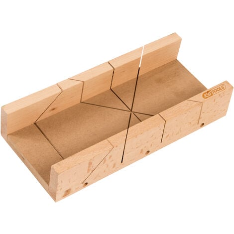Herwey Onglet bois Cabinet de boîte 0 / 22,5 / 45/90 degrés Outil de coupe  oblique en bois de gypse, boîte à onglet, Cabinet à onglet 