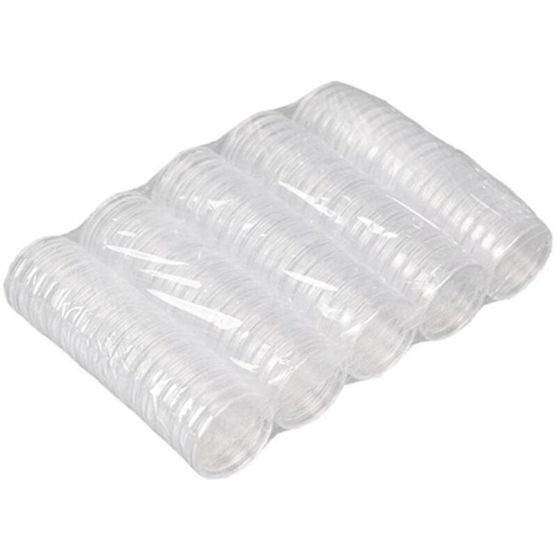 Boîtes à pièces transparentes 100 pièces 1 oz 40 mm Capsules Étuis Pièces commémoratives