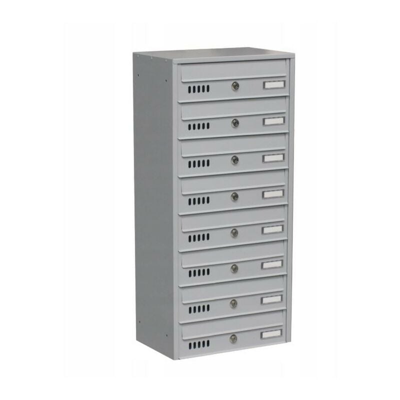 Viva - Boîtes aux lettres collectives en acier galvanisé pour 8