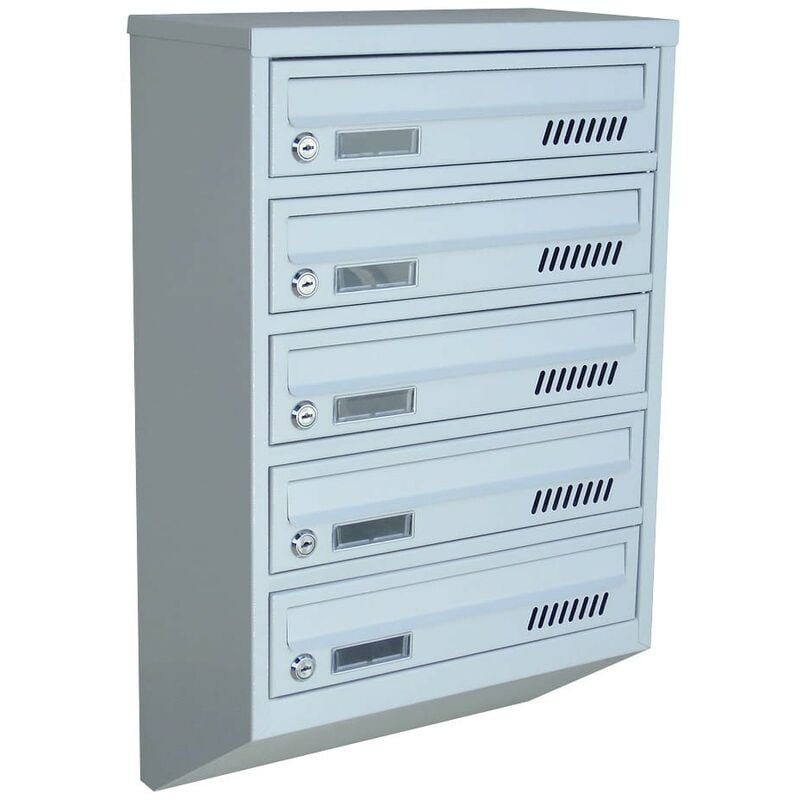 Boîtes aux lettres collectives en acier slim 5