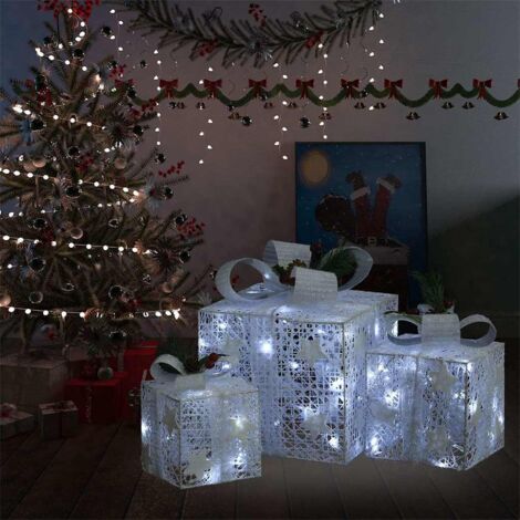 Boîtes-cadeaux de Noël  Décoration de Noël décoratives 3 pcs Extérieur Intérieur 99526