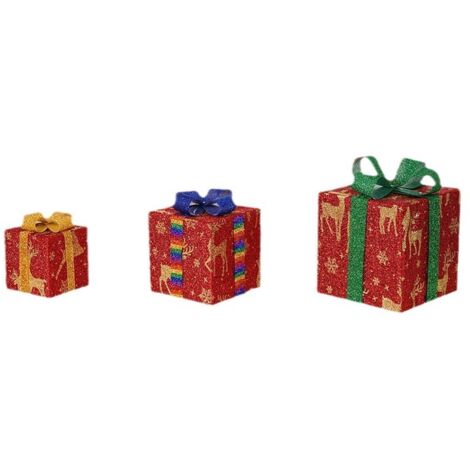 Boîtes Cadeaux Lumineuses pour Noël Décoration De Fenêtre Arbre Boîtes Cadeaux Décoratives