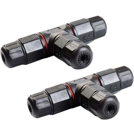 Boîtes de Jonction Electrique Étanche IP68 3 Voies Connecteur de Câble Boîtier Électrique Extérieur 2 Pièces