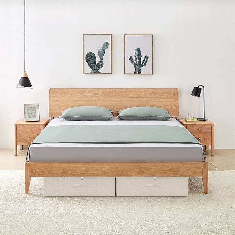 Boîtes de rangement 2 pcs, Coffre de rangement, Meuble de rangement Tissu 70x40x18 cm Crème -ASAF22837 design in