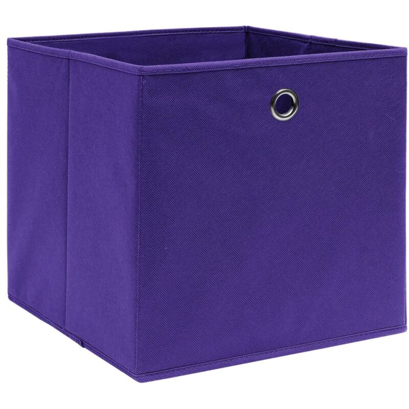 Boîtes de rangement 10 pcs Tissu intissé 28x28x28 cm Violet Vidaxl