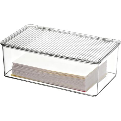 Boîtes De Rangement Conteneur de Bureau Antipoussière avec Couvercle Bacs