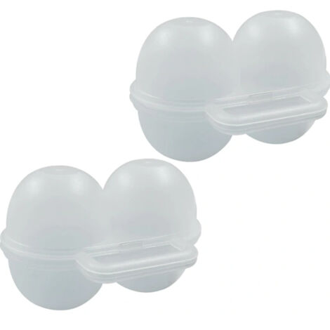 Boîtes de rangement d'œufs (lot de 2), design à double couche, pratique et portable, en matériau PP, idéales pour la piscine et activités extérieures