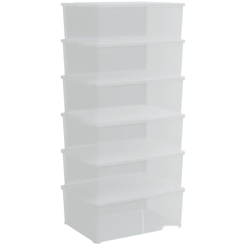 Vidaxl - Boîtes de rangement en plastique 6 pcs 10 l empilables