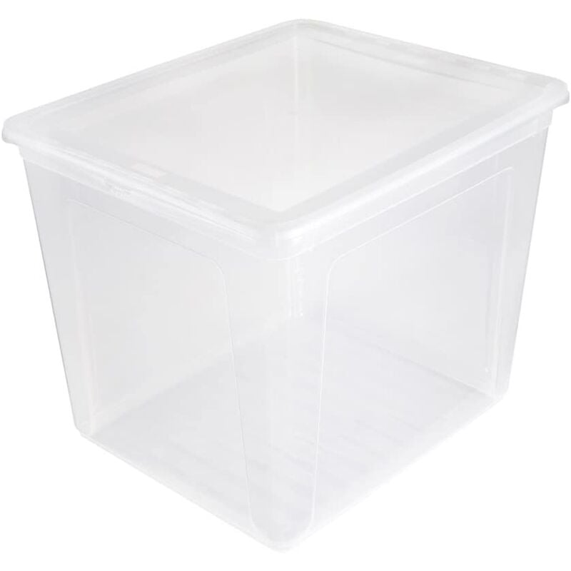 Zanvic - Boîtes de rangement, plastique, naturel transparent, 39 x 33 x 32 cm