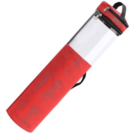 Boîtes de rangement pour papier cadeau et emballage de papier d'emballage - Contiennent jusqu'à 20 rouleaux de 100 cm (40 pouces) - Fenêtre transparente pour visualiser le contenu - Rouge