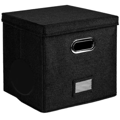 Boîtes de rangement pratiques pour disques vinyles avec couvercles et poignées