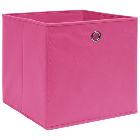 Boîtes de rangement，Coffre de rangement 10 pcs Rose 32x32x32 cm Tissu CFW768084