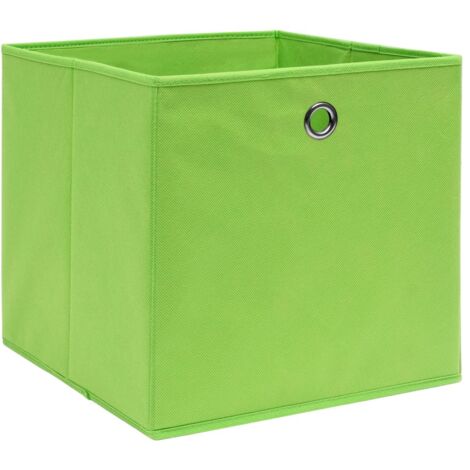 Boîtes de rangement，Coffre de rangement 10 pcs Vert 32x32x32 cm Tissu CFW173213