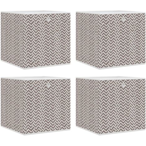 Boîtes de rangement，Coffre de rangement pliables 4 pcs 32x32x32 cm tissu intissé CFW279653