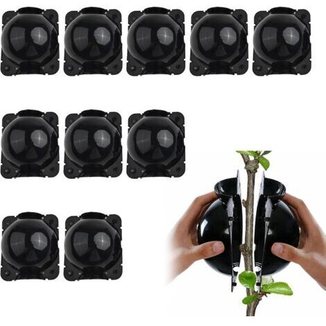 Boîtes D'enracinement Plantes,Plante Balle de Propagation,Boule de Propagation à Haute Pression,pour Plantes Greffage Formation de Racines,10pc Boîte d'enracinement de Plante Balle (Noir, S)