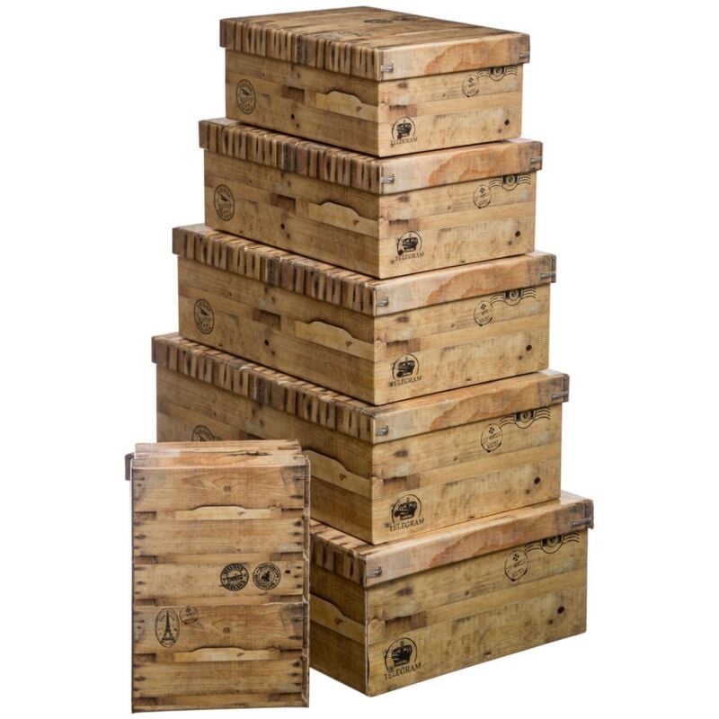 Boîtes effet cagette x6 - 5five