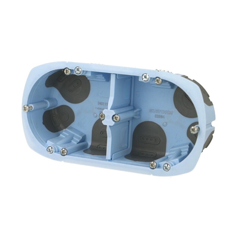 Boites encastrement 2 postes, prof. 40mm, lot de 100 Eur'ohm