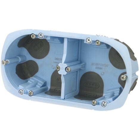 Boites encastrement 2 postes, prof. 40mm, lot de 5 Eur'ohm