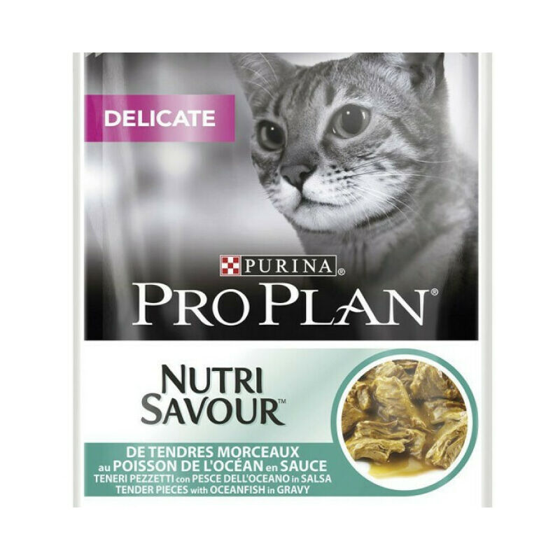Boîtes pour chats Pro Plan Adulte Delicate Poisson 24 sachets 85 g
