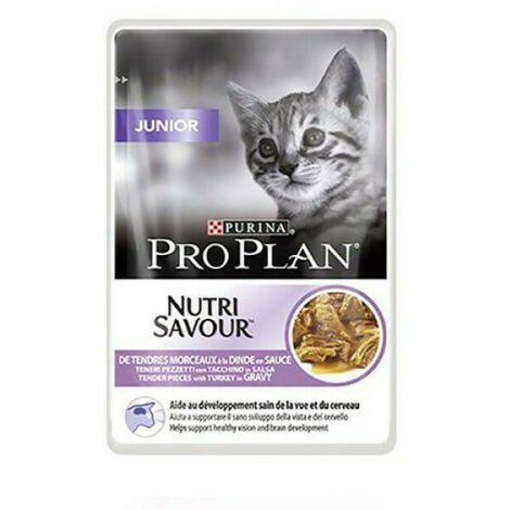 PRO PLAN Nutrisavour a la dinde - Pochons - Pour chaton - 10 x 85 g