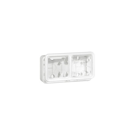 BOITIER 2 POSTES HORIZONTAL BLANC ARTIC LEGRAND 070742