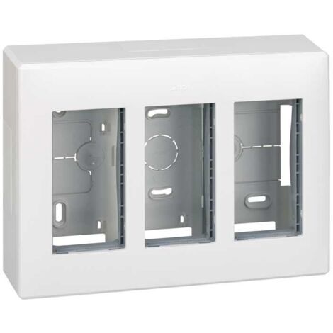 Boîtier 3 modules surface blanche SIMON 51000003-030
