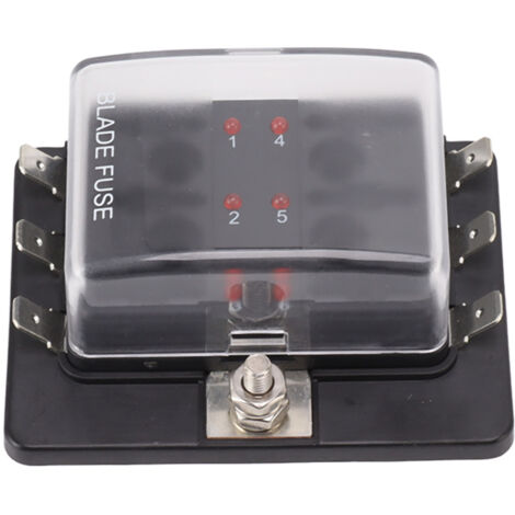 Boîtier à fusibles 6 voies étanche pour voitures et bateaux, fusibles ATC/ATO, indicateur LED, 32V DC