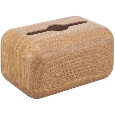 Boîtier à Mouchoirs en Bois Élégant - Rangement de Bureau ou Table Basse - Couvercle à Grain de Bois Facile à Recharger