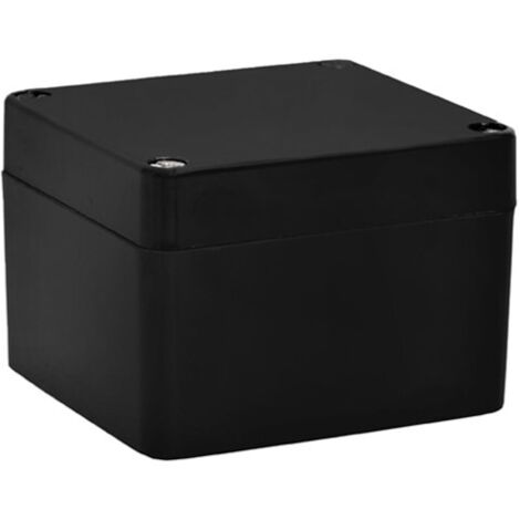 Boîtier à usage général RS PRO en Fibre de verre renforcé en polyester, 80 x 75 x 75mm, Noir IP66, IP67, IP68 ( Prix pour 1 )