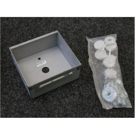 Boîtier aluminium encastré 120x120x16mm pour pose T25 ou tête vigik (pour DGM1 ou DGM4) Ø 25mm CDVI